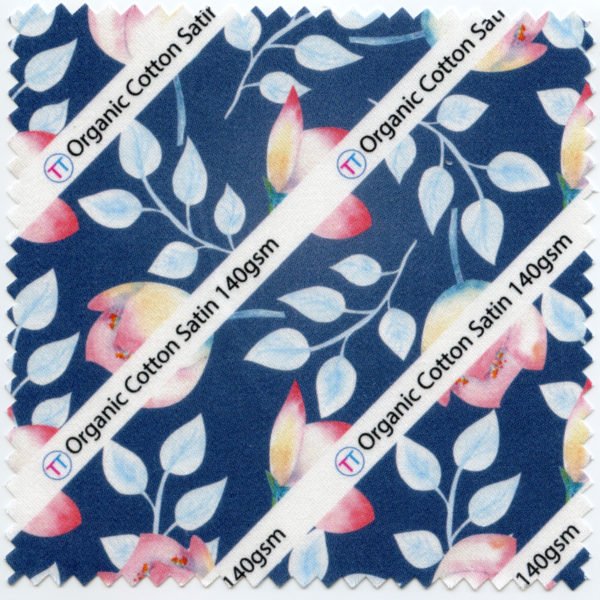 Organic Cotton Satin Printed Fabric