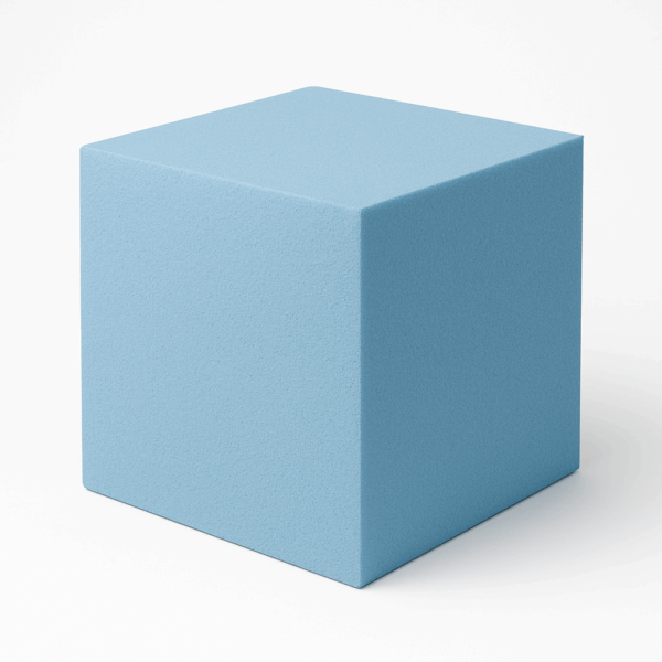 Seating cube without it's custom printed cover