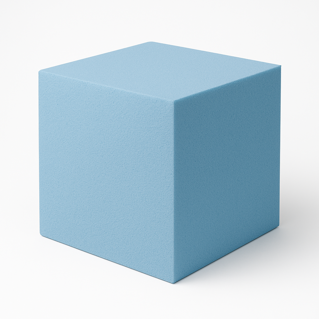 Seating cube without it's custom printed cover